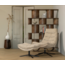 Woood Draaifauteuil Kube met hocker naturel