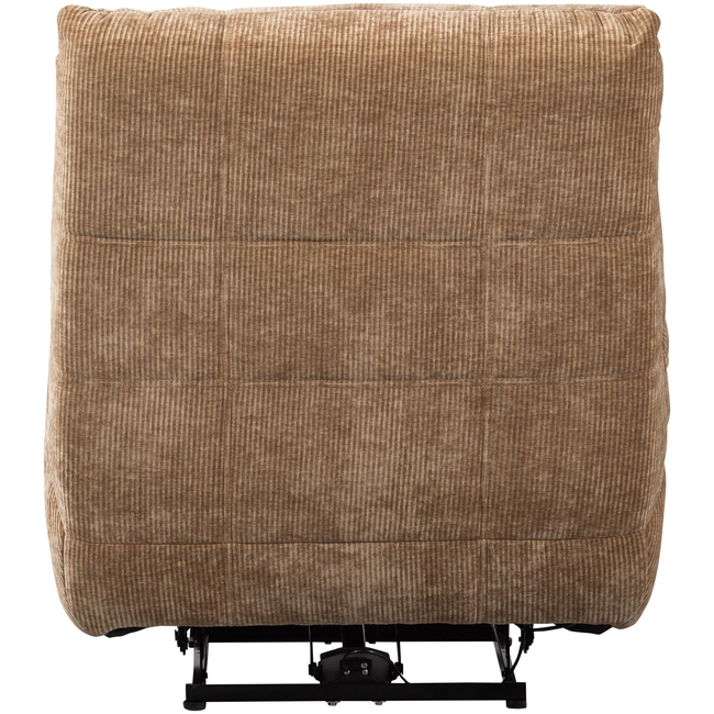 Woood Relaxfauteuil Hein geweven rib lichtbruin