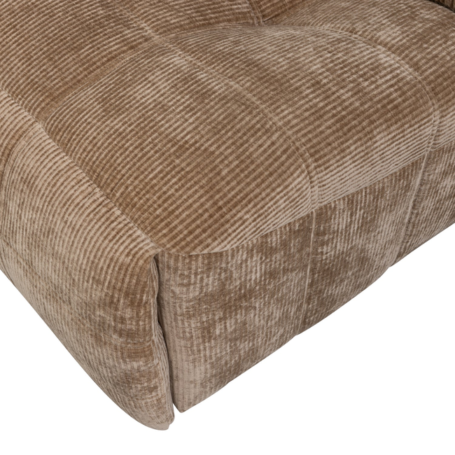 Woood Relaxfauteuil Hein geweven rib lichtbruin