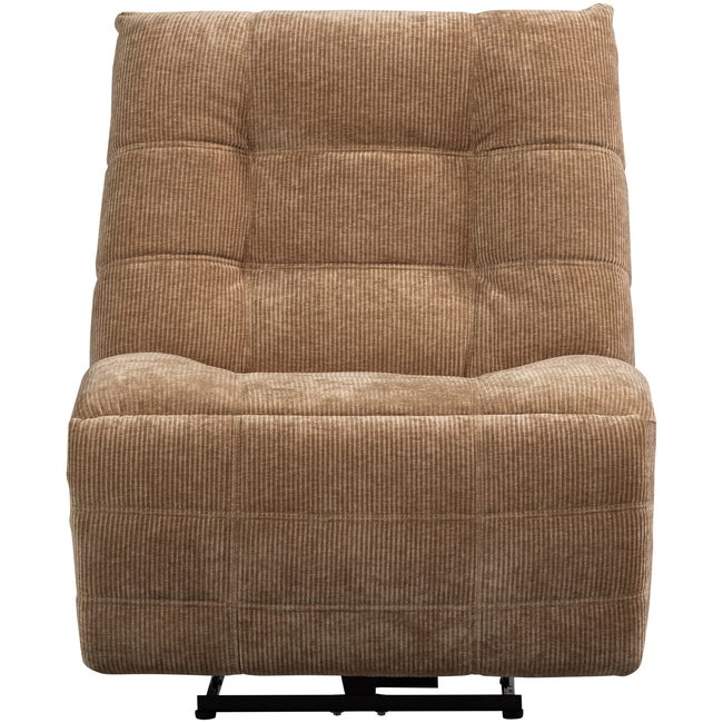 Woood Relaxfauteuil Hein geweven rib lichtbruin