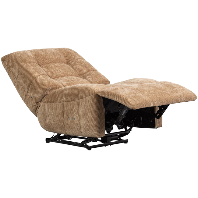 Woood Relaxfauteuil Hein geweven rib lichtbruin