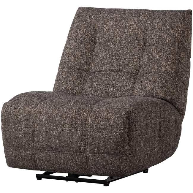 Woood Relaxfauteuil Hein melange antraciet/bruin