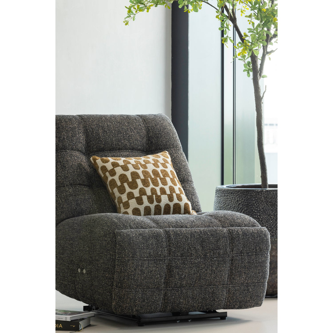 Woood Relaxfauteuil Hein melange antraciet/bruin