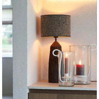 Light en Living Kap cilinder SAVERNA  donker bruin - diverse afmetingen