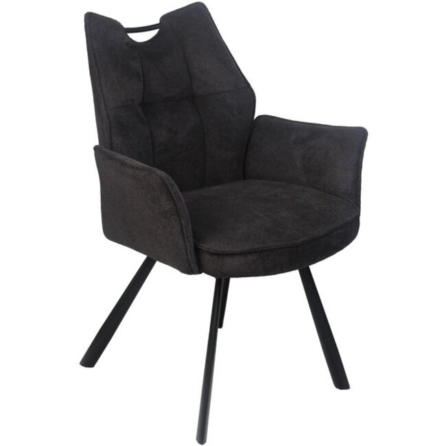 Wildeboer & v/d Weide Eettafelstoel Mabel met arm - stof A-Enter 66