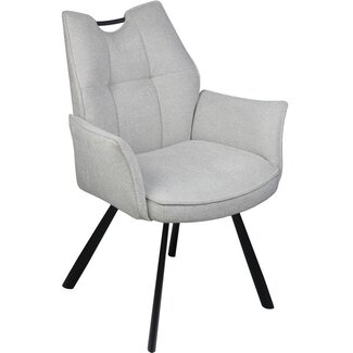 Wildeboer & v/d Weide Eettafelstoel Mabel met arm - stof A-Enter 84