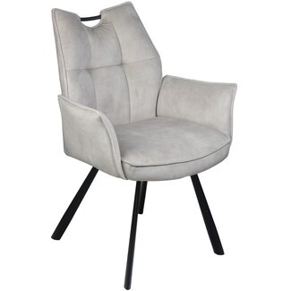 Wildeboer & v/d Weide Eettafelstoel Mabel met arm - stof C-Adore 110