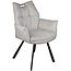 Wildeboer & v/d Weide Eettafelstoel Mabel met arm - stof C-Adore 110