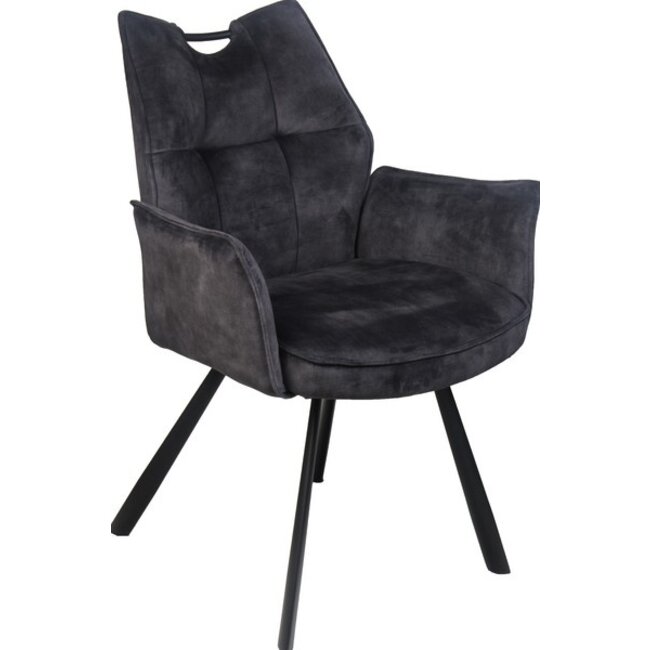 Wildeboer & v/d Weide Eettafelstoel Mabel met arm - stof C-Adore 67