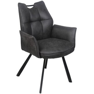 Wildeboer & v/d Weide Eettafelstoel Mabel met arm - stof C-Magnum 66