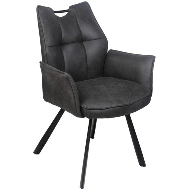 Wildeboer & v/d Weide Eettafelstoel Mabel met arm - stof C-Magnum 66