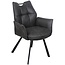 Wildeboer & v/d Weide Eettafelstoel Mabel met arm - stof C-Magnum 66