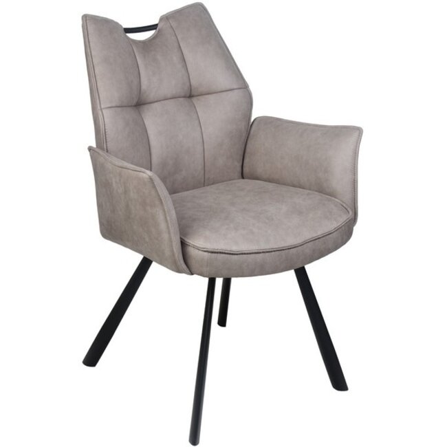 Wildeboer & v/d Weide Eettafelstoel Mabel met arm - stof C-Magnum 84
