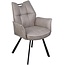 Wildeboer & v/d Weide Eettafelstoel Mabel met arm - stof C-Magnum 84