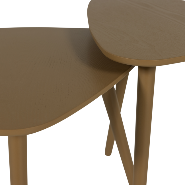Woood Nila bijzettafels hout mud - set van 2