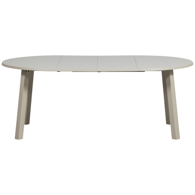 Woood Janne uitschuifbare eettafel rond eiken dakargrau [fsc]