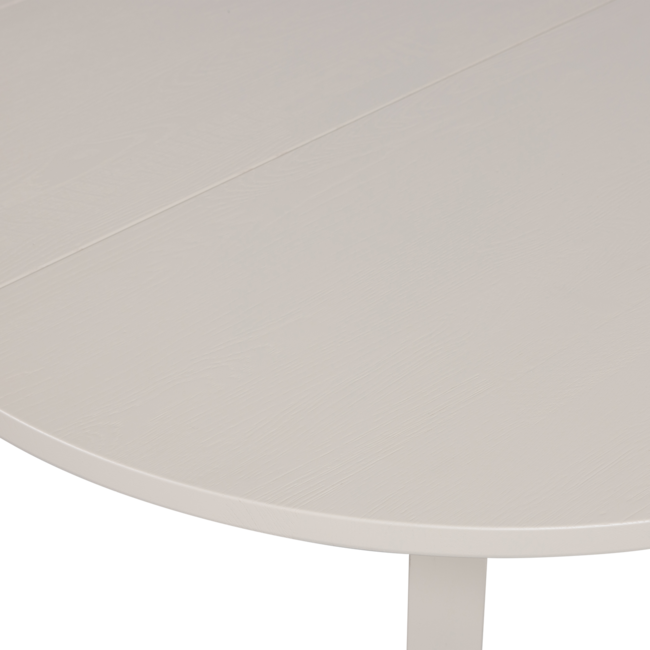 Woood Janne uitschuifbare eettafel rond eiken dakargrau [fsc]
