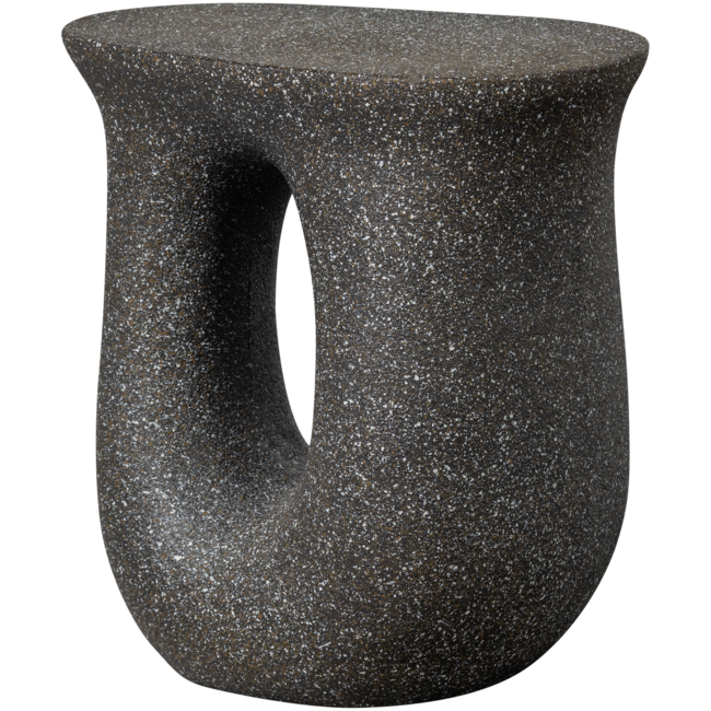 Woood Moson bijzettafel met spikkels zwart