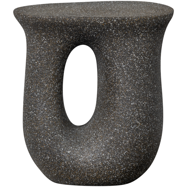 Woood Moson bijzettafel met spikkels zwart