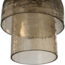 Woood Gigi hanglamp dubbele kap gehamerd glas naturel