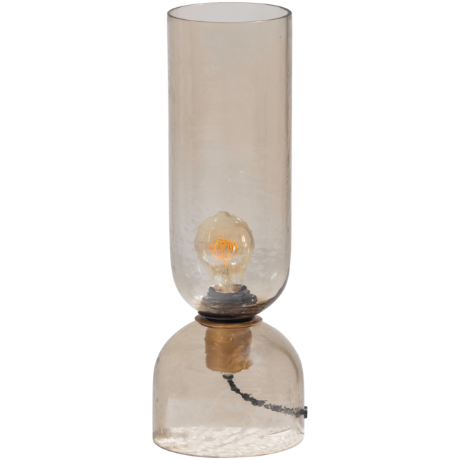 Woood Gigi tafellamp gehamerd glas 38xo15cm naturel