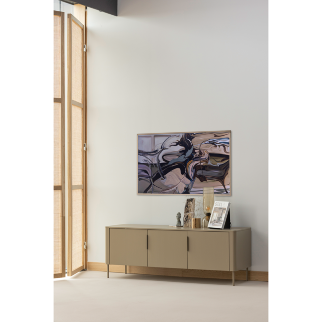 Woood Gigi tafellamp gehamerd glas 38 x 15cm naturel