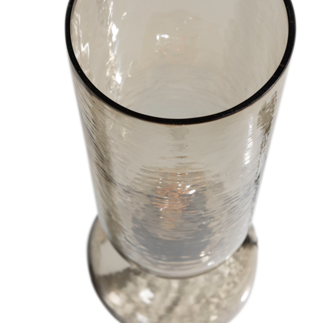 Woood Gigi tafellamp gehamerd glas 38 x 15cm naturel