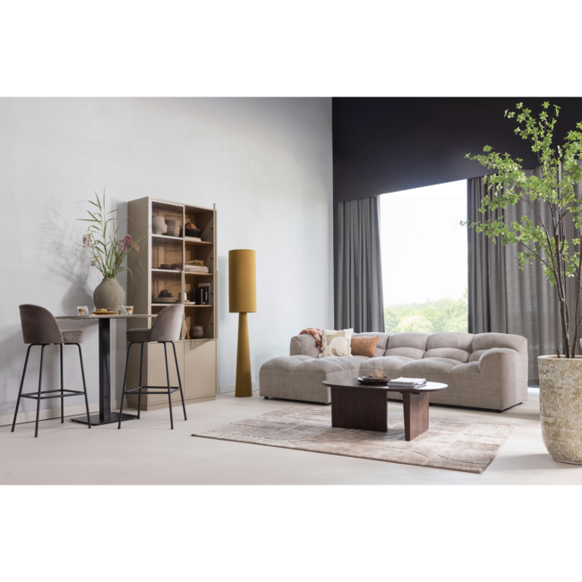 Woood Loft vloerlamp xl metaal/boucle tapenade 187xo35cm