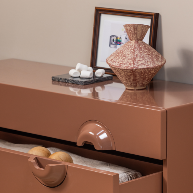 Woood Merge ladekast/commode oudroze