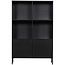 Woood Xam open kast grenen zwart [fsc]