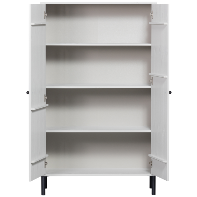 Woood Xina lage kast grenen wolkengrijs [fsc]