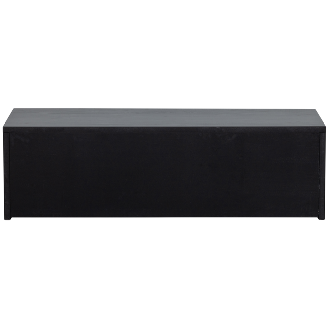 Woood Silke kistbank met lades grenen diepzwart [fsc]