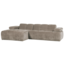 Woood Mojo chaise longue bank links ribstof donkerzand