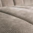 Woood Mojo chaise longue bank links ribstof donkerzand