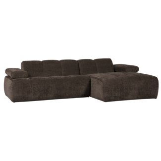 Woood Mojo chaise longue bank rechts ribstof bruin