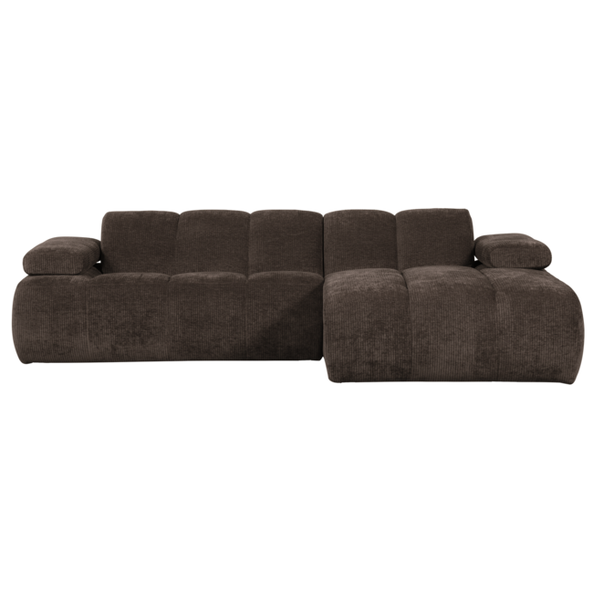 Woood Mojo chaise longue bank rechts ribstof bruin