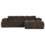 Woood Mojo chaise longue bank rechts ribstof bruin