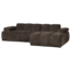 Woood Mojo chaise longue bank rechts ribstof bruin