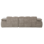 Woood Mojo chaise longue bank rechts ribstof donkerzand
