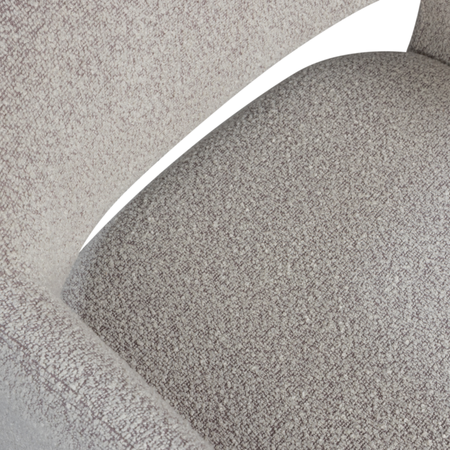 Woood Lyric eetkamerstoel met wielen greige