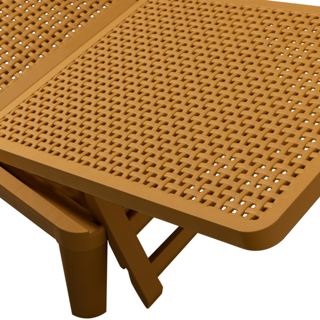 Woood Jinte ligbed tuin kunststof geel