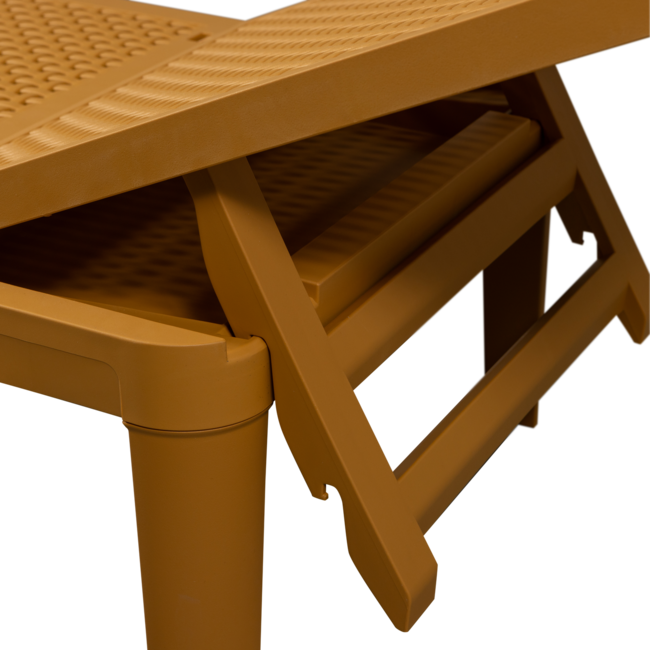 Woood Jinte ligbed tuin kunststof geel