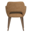 Woood Murat eetkamerstoel geel met houten poot donkerbruin