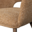 Woood Murat eetkamerstoel geel met houten poot donkerbruin