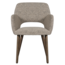 Woood Murat eetkamerstoel naturel met houten poot donkerbruin