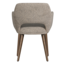 Woood Murat eetkamerstoel naturel met houten poot donkerbruin