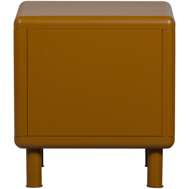 Woood Rune ladekast/nachtkastje 2 lades metaal honinggeel