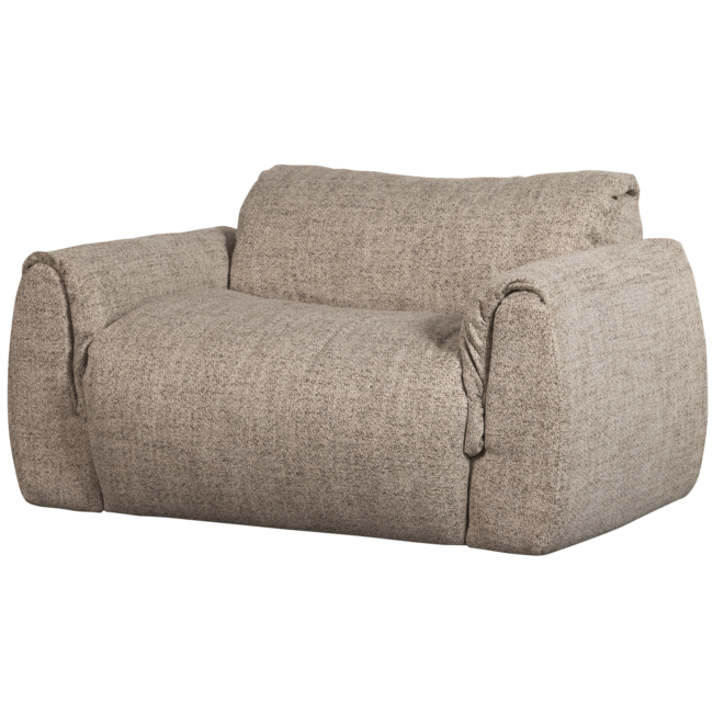 Woood Baggy loveseat geweven stof bruin melange