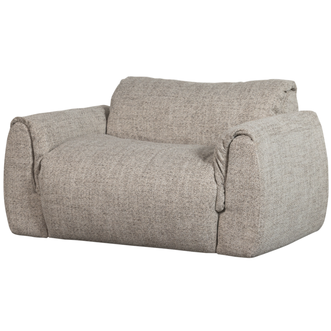 Woood Baggy loveseat geweven stof naturel melange
