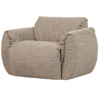 Woood Baggy draaifauteuil geweven stof bruin melange